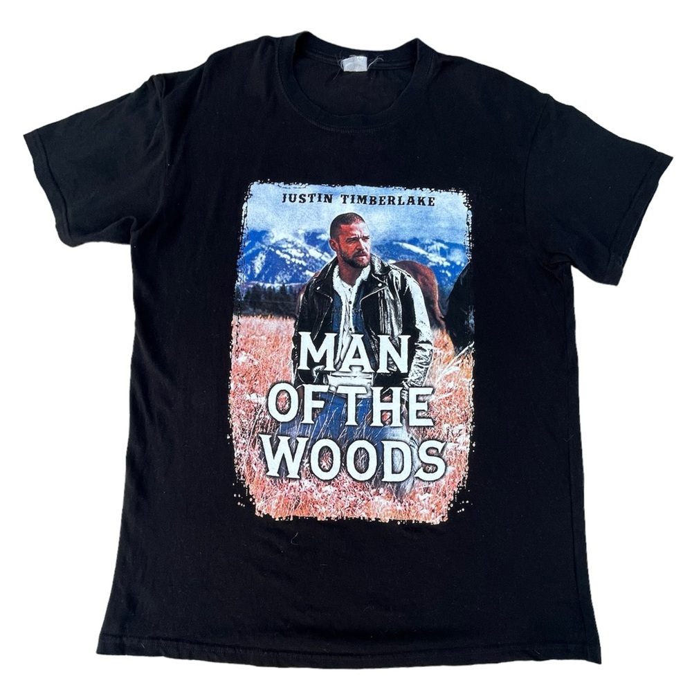 Justin Timberlake Man of The Woods Music Tour Black Graphic T-shirt